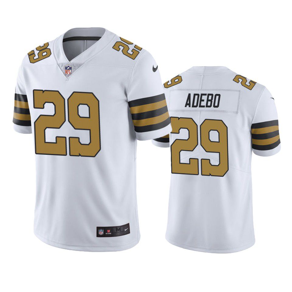 Men New Orleans Saints 29 Paulson Adebo Nike White Color Rush Limited NFL Jersey